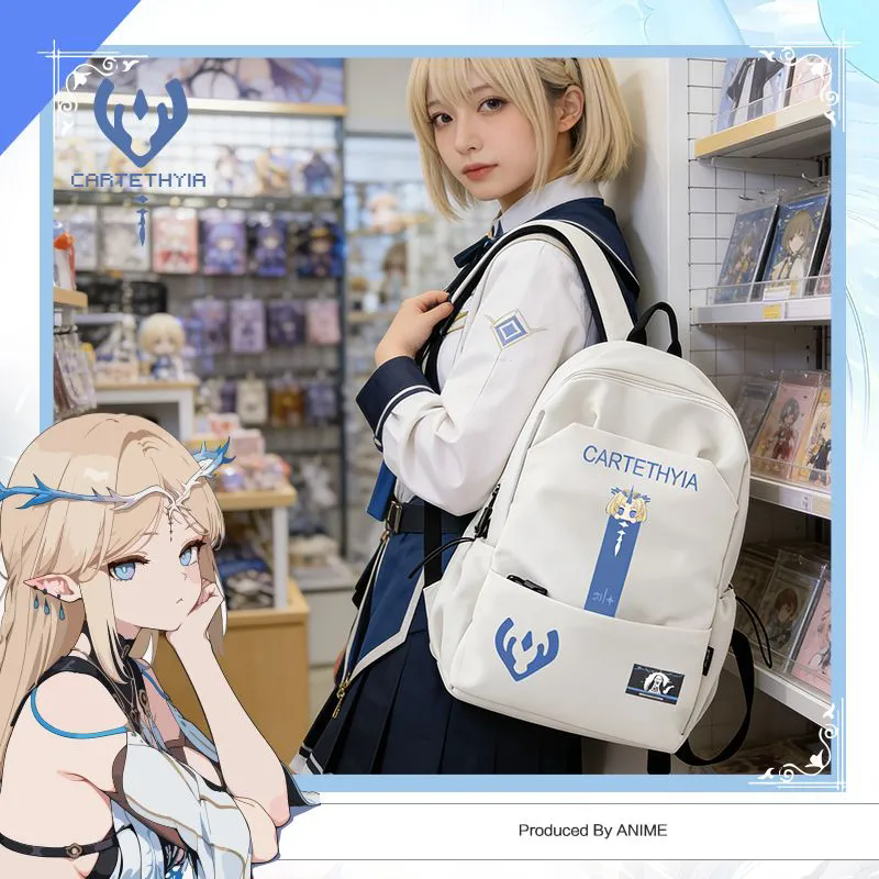 Accessories Laptop - Wuthering Waves Cartethyia Backpack Students Cute