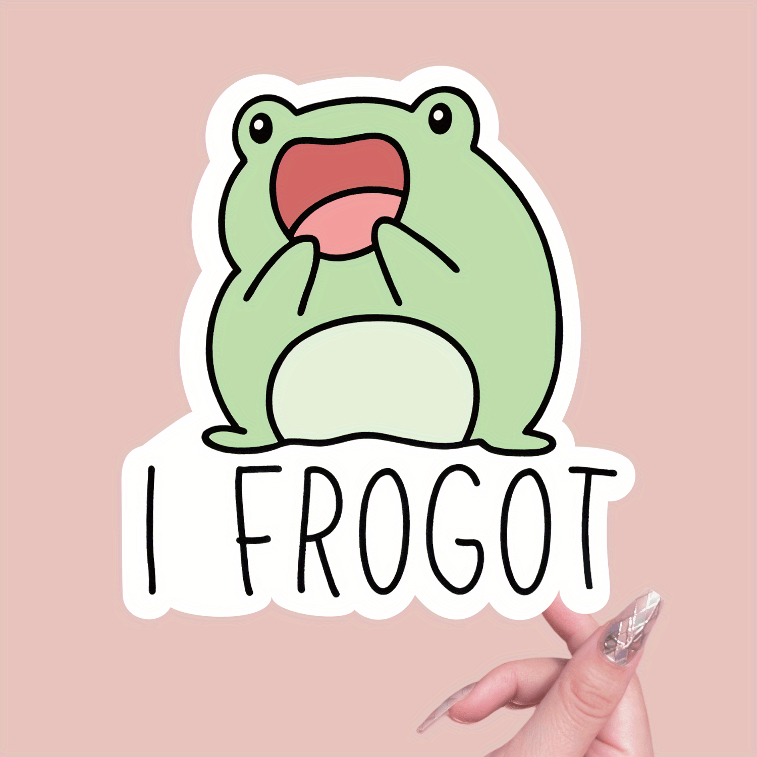 Laptop Accessories Essential - 1/3/5pcs Cute Cartoon Frog Vinyl Sticker,