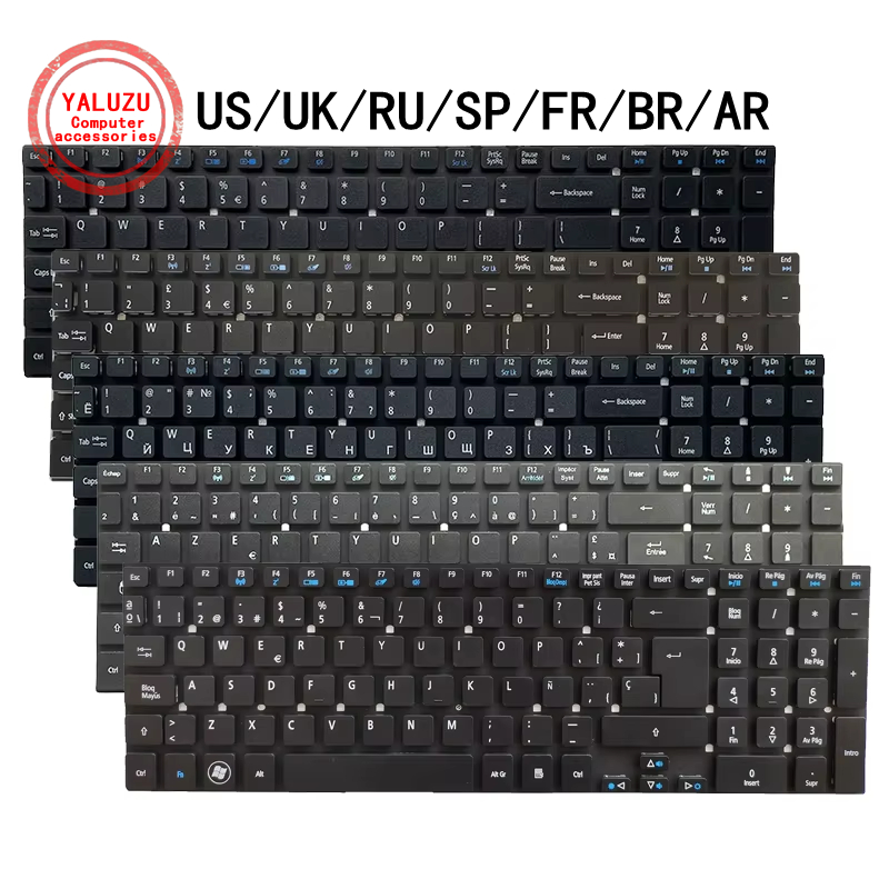 Laptop Accessories Acer - US/UK/RU/SP/FR/BR/AR Laptop Keyboard For ACER E5-511
