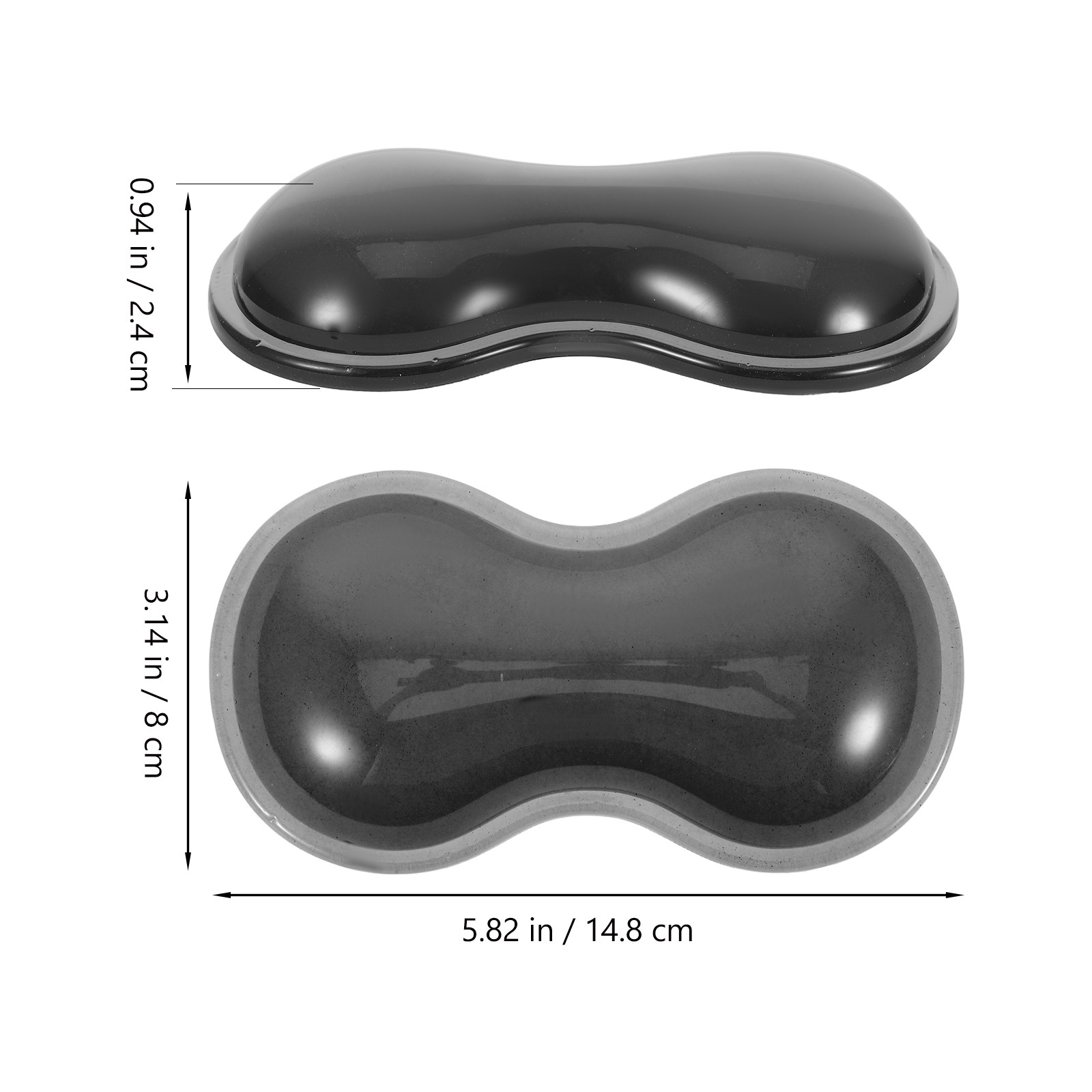 Black Silicone Non Slip Mouse  - Laptop Accessories For Wrist Support 리뷰 및 가격
