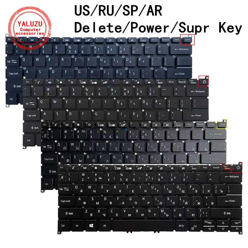 US/RU/SP/AR Laptop Keyboard Fo - Laptop Accessories Acer 리뷰 및 가격