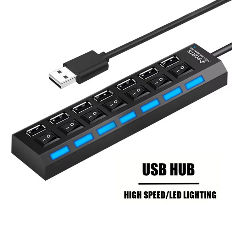 7 Port USB 2.0 Hub Splitter Fo - Laptop Accessories Computer 리뷰 및 가격