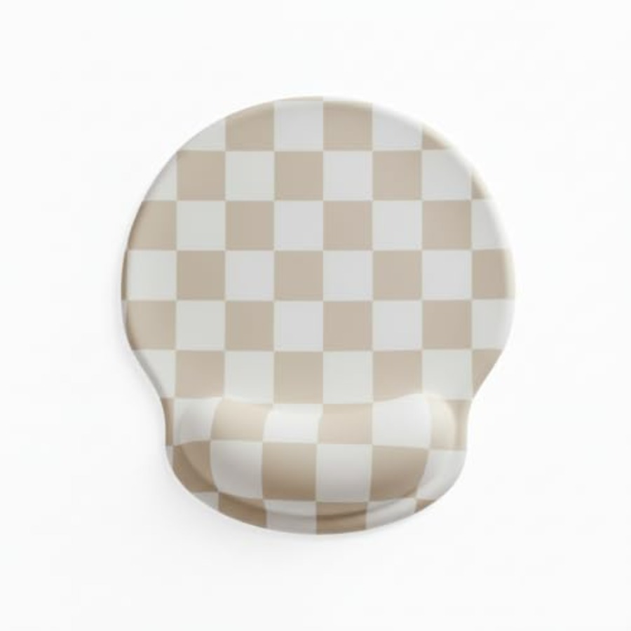 White Checkered Mouse Pad with - Laptop Accessories For Wrist Support 리뷰 및 가격