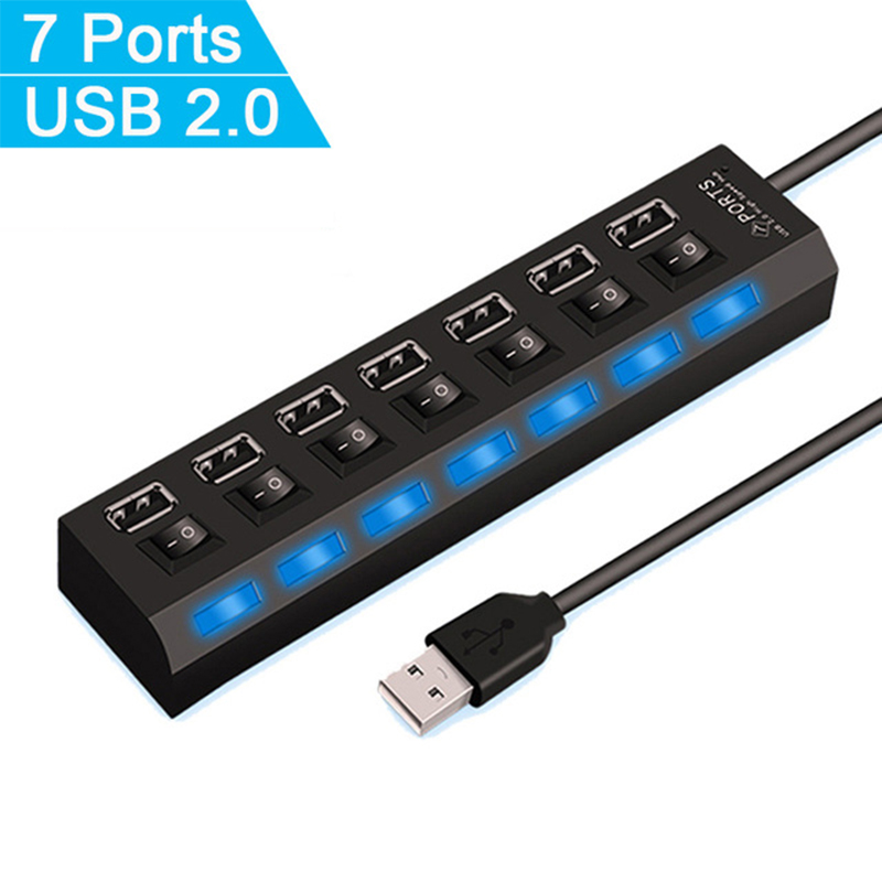 7 Port USB 2.0 Hub Splitter Fo - Laptop Accessories Computer 리뷰 및 가격